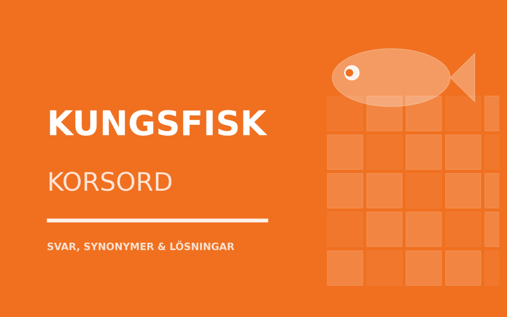 Kungsfisk korsord
